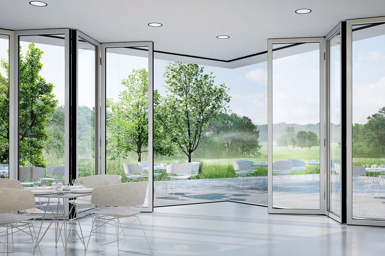 Folding doors for architectural design