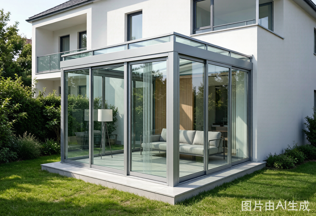 Modern glass house sunroom with aluminum frame Foshan China