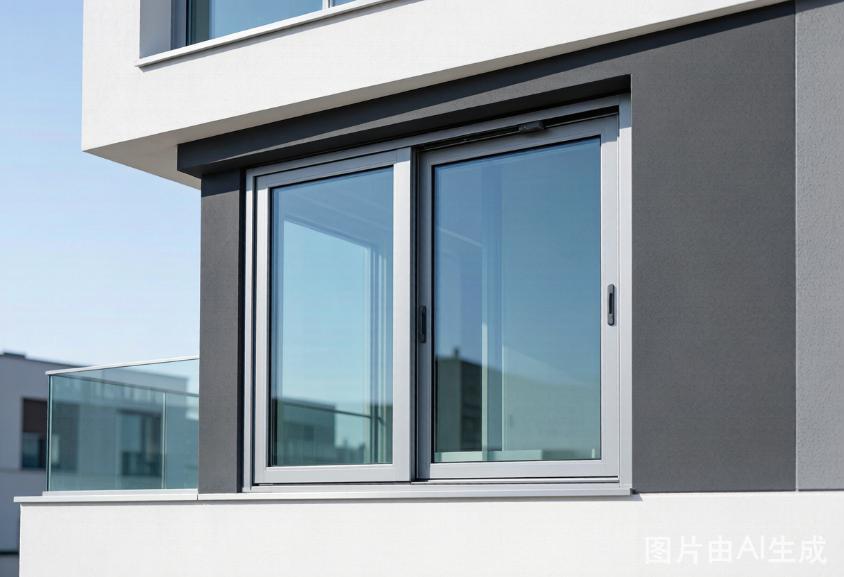 Aluminum sliding window installed on modern residential building exterior - China supplier