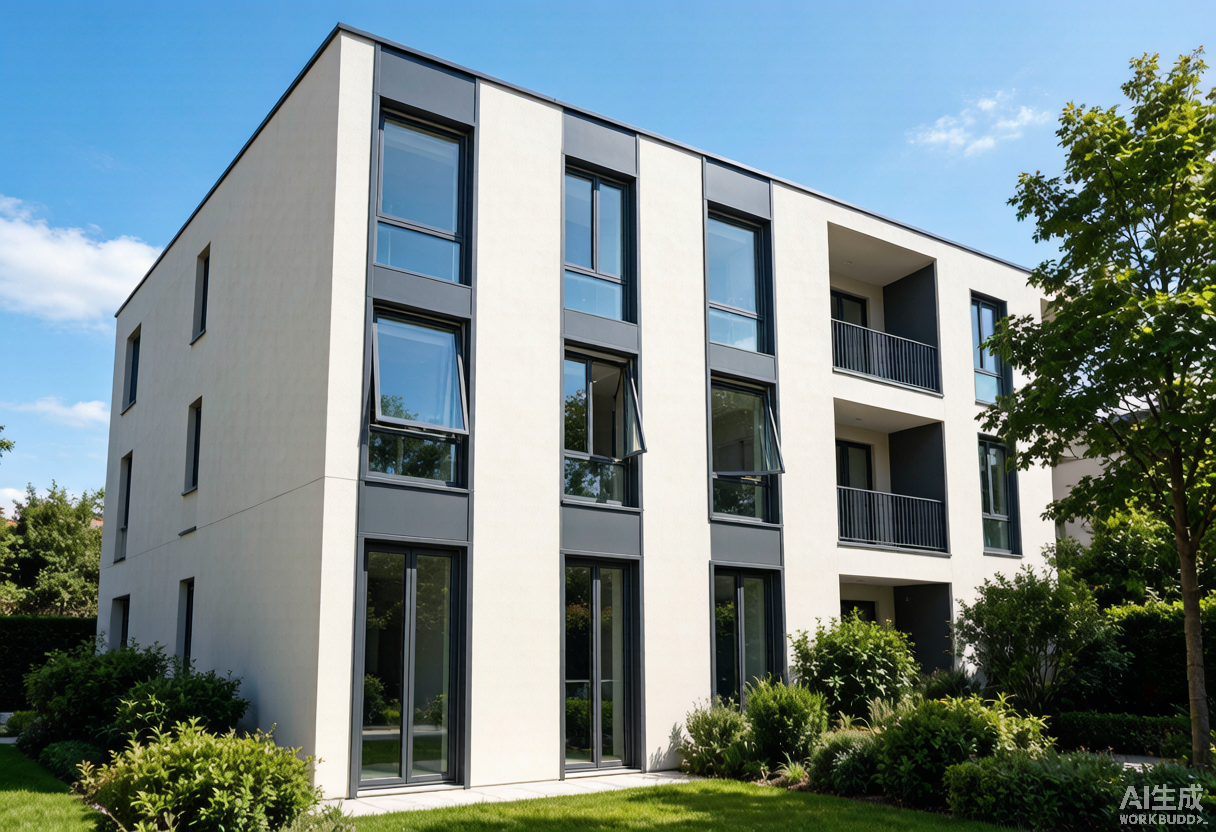 Ventanas de aluminio installed on modern residential building in China - thermal break aluminum window frames with double glazing