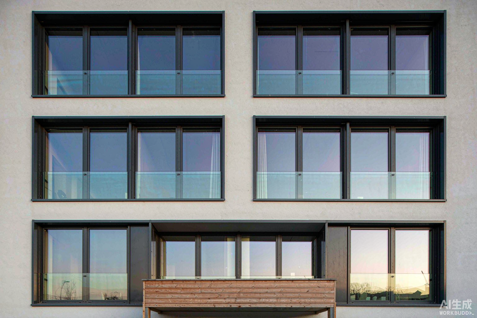 Double glazed windows with thermally broken aluminium frames installed on a modern residential villa in Foshan China - insulated glass unit, Low-E coating and slim frame profile